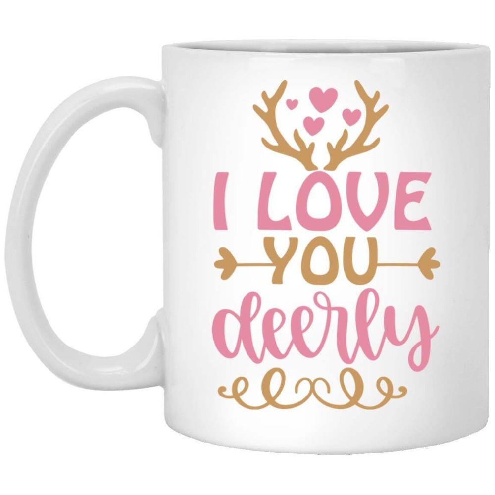 Valentine's Day Mug I Love You Dearly Valentines Coffee Mugs Gift For Mom Dad