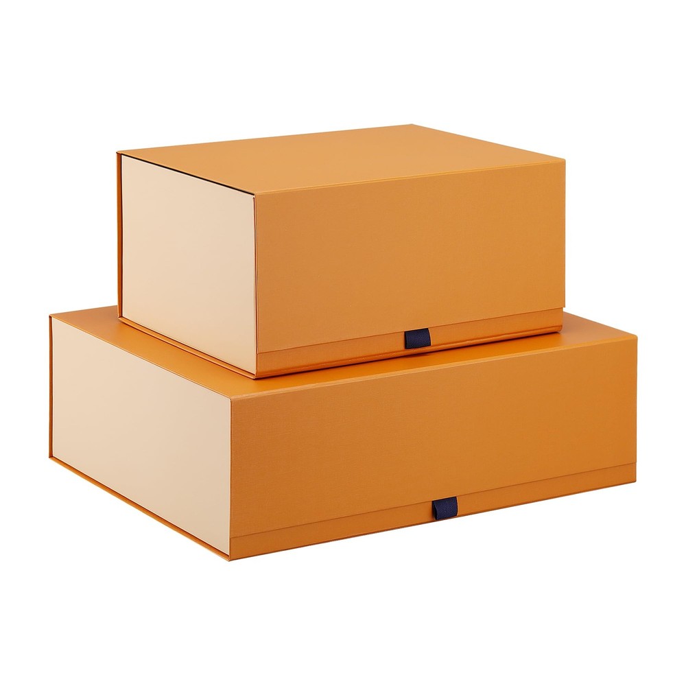 2-Pack 14x11x7 Inch Yellow Gift Boxes with Lids for Valentine's Day
