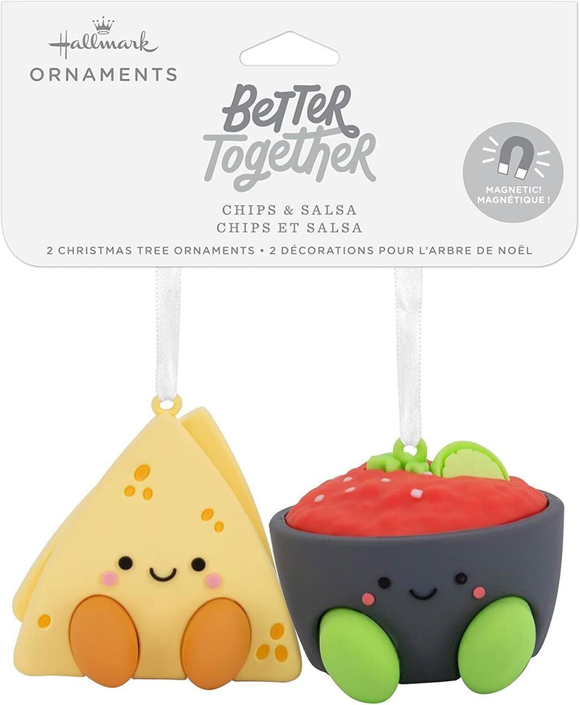Hallmark Better Together Chips and Salsa Magnetic Christmas Ornament Set of 2