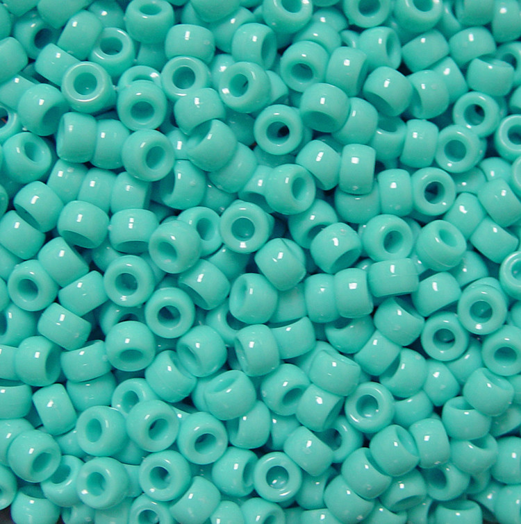 1000 Light Turquoise USA-Made Mini Pony Beads for Kids Crafts & School Projects