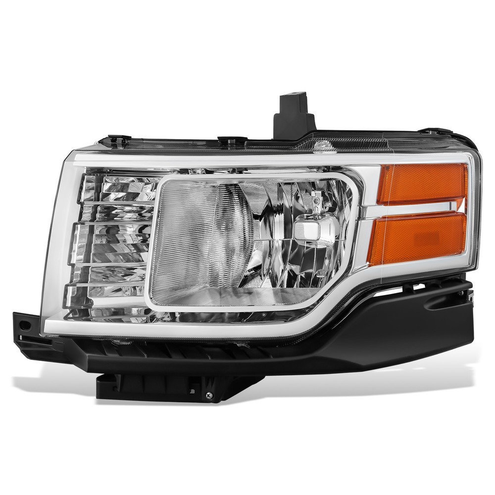 Fit 09-12 Ford Flex Driver Left Chrome Housing Amber Corner Headlight OE Style