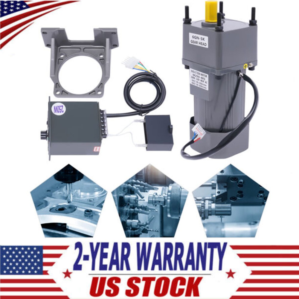 AC High Torque Motor 110V 60Hz 250W Electric Reversible Motor Single-Phase Motor