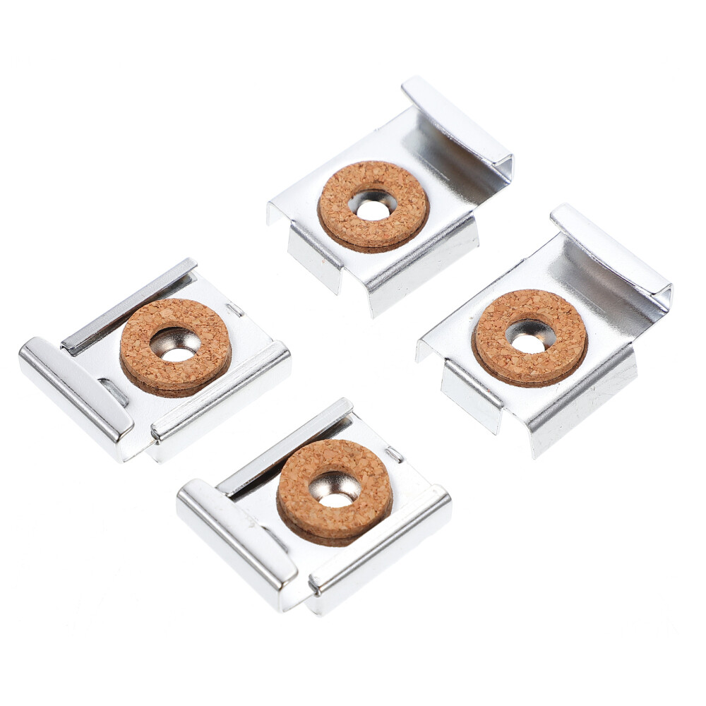 2 Sets/8pcs Iron Glass Clamps Mirror Holders Supports Tarp Clips Double