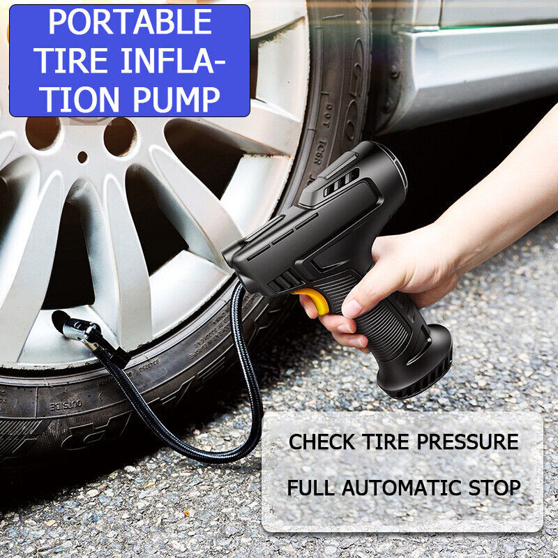 Wireless Handheld Tire Inflator Portable Electric Car Air Pump CompressorZx5rQ1