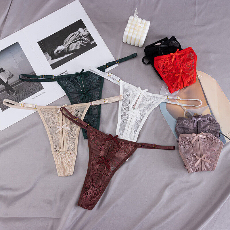 New 4 Pack Lot Sexy Womens Lace Panties Brief G string Thongs Underwear