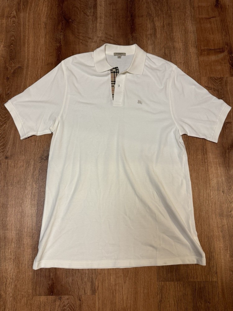 Burberry London Classic White Polo Shirt for Men