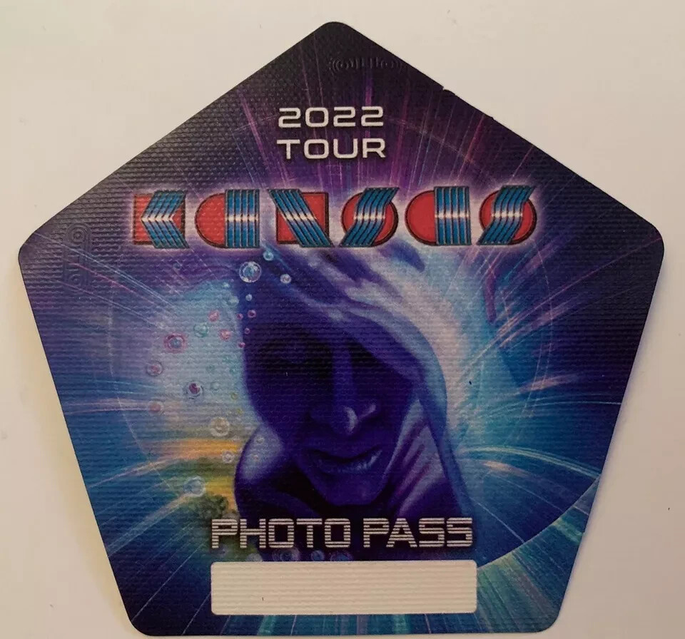 KANSAS Band 2022 Concert Tour Photo Backstage Pass
