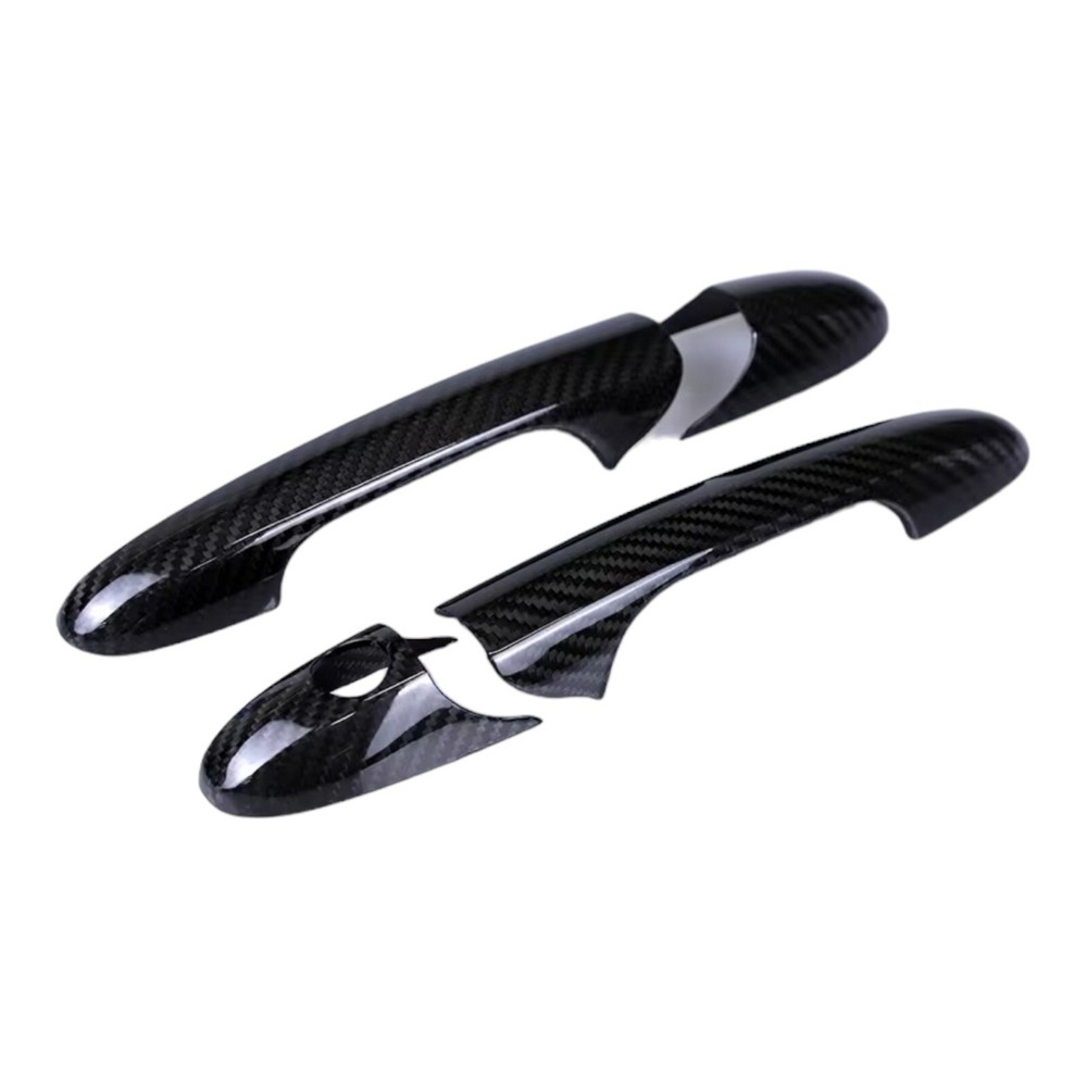 Genuine Carbon Door Handle Covers Trim Set For 2007- 2023 Fiat 500 Abarth 595