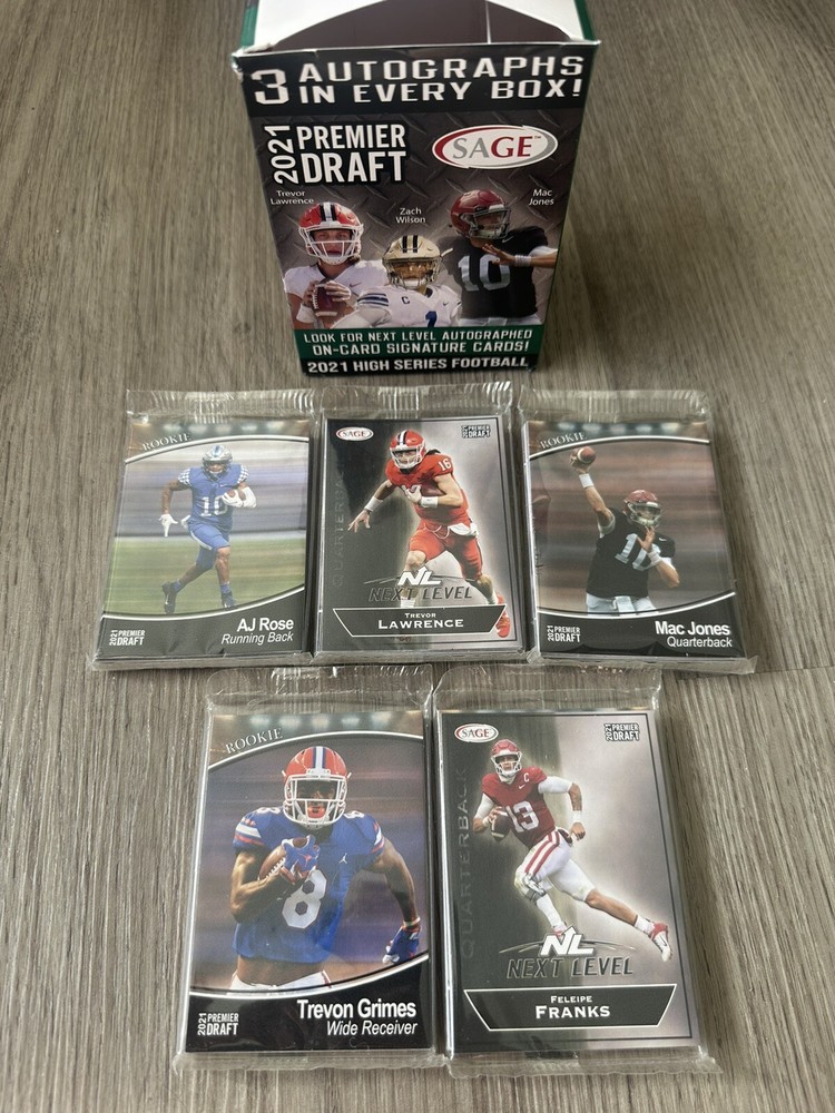 2021 Premier Draft Football 5 Unopened NEW Packs! Lawrence Rookie🔥