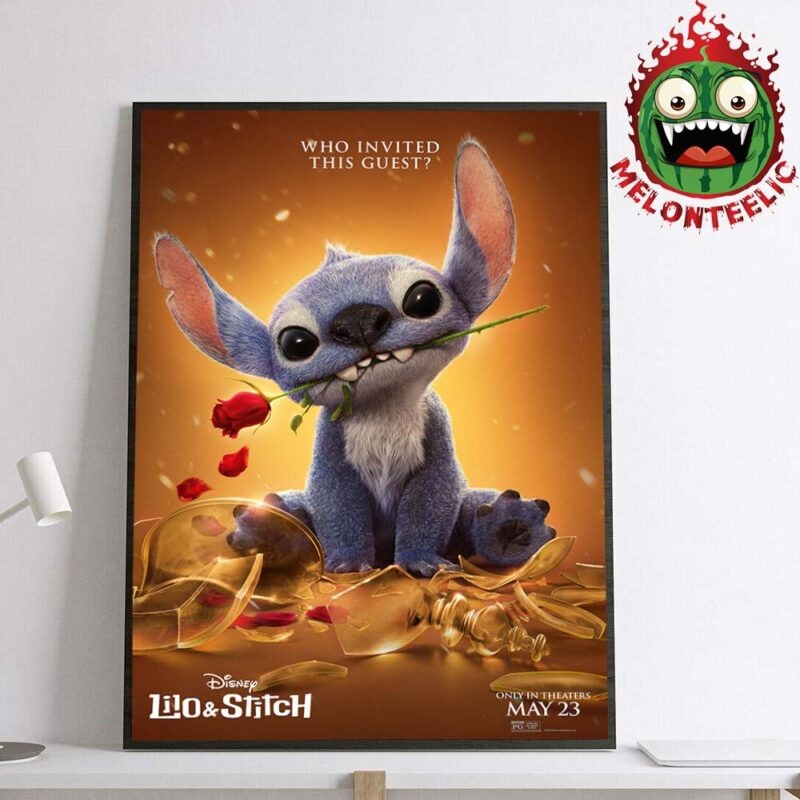 Lilo & Stitch Live Action Beauty and the Beast Style Poster Unframed