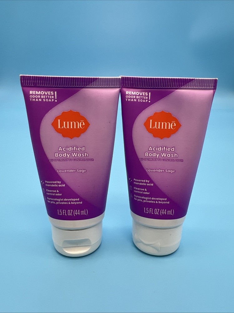 2-Lume Acidified Body Wash LAVENDER SAGE 1.5 oz - TRAVEL SIZE SEALED
