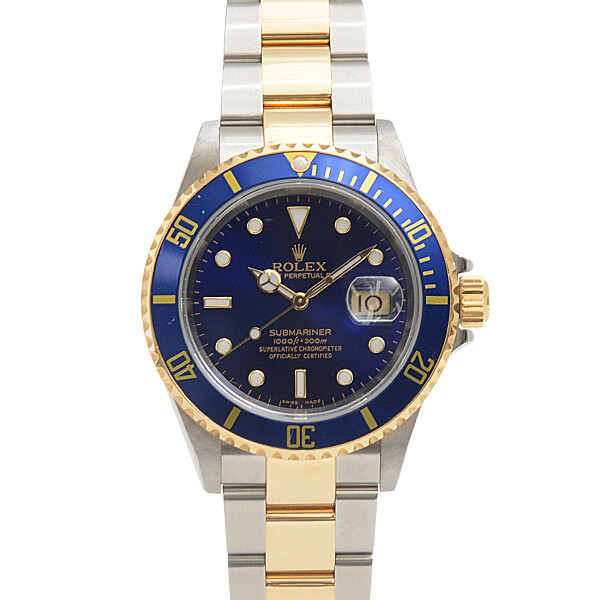 ROLEX Submariner Blue Dial Automatic D Stainless Steel Gold 16613 SS x 750YG 404