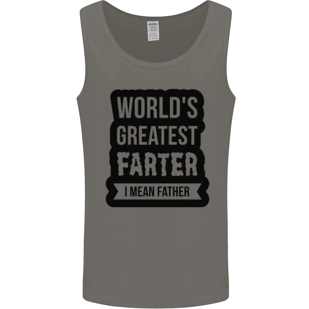 Fathers Day Farter Funny Flatulence Farting Mens Vest Tank Top-image
