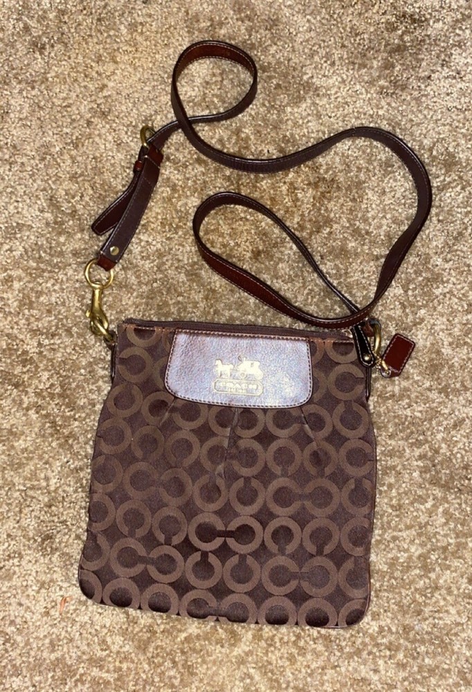 Coach Monogram File Crossbody Bag in American Modern Design Well-Maintained