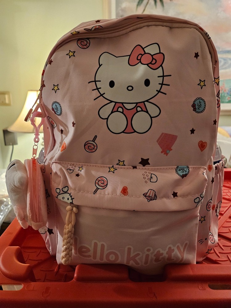 Hello Kitty Pink Full Size Backpack for School - New-image