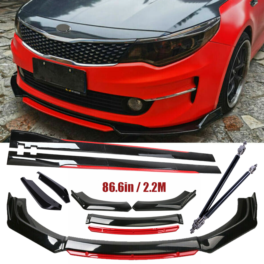 For Kia Optima Front Bumper Lip Spoiler Splitter Side Skirt Glossy Black S