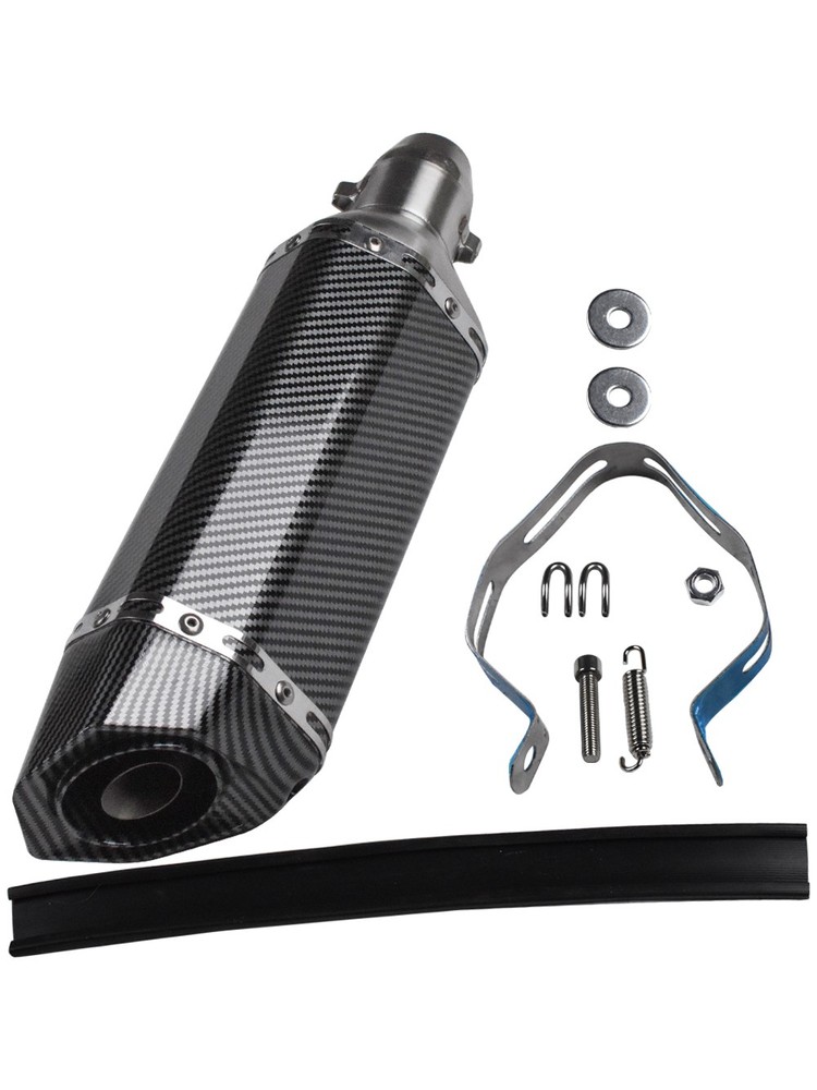 370mm Universal Motorcycle ATV Slip Exhaust Muffler Pipe DB Killer Silencer 51mm