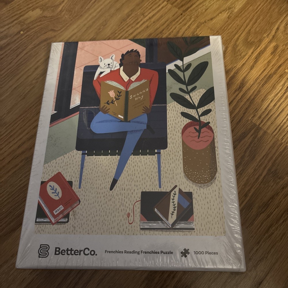 BetterCo Frenchies reading  View Jigsaw Puzzle 1000 Pieces Sealed New Better Co