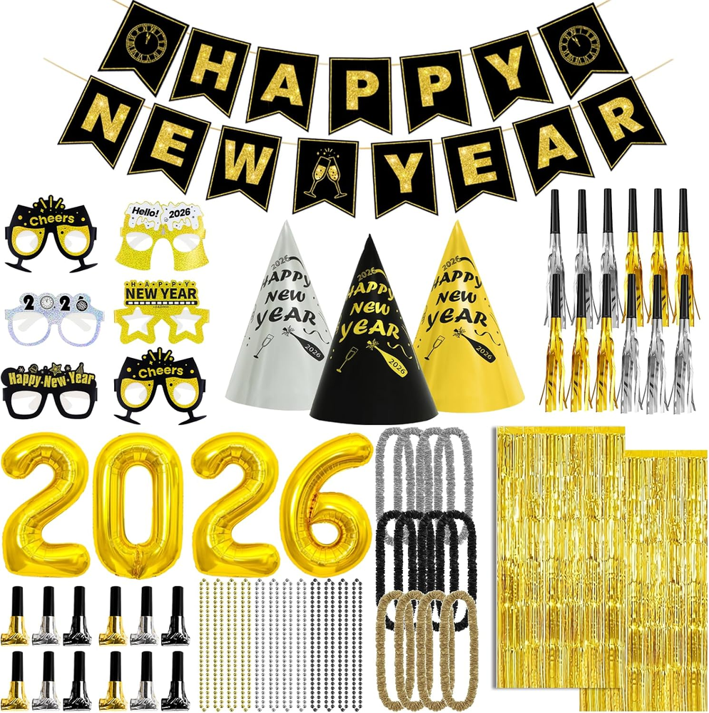 New Years Eve Party Supplies 2026 for 24, New Years Eve Party Decorations, a Ban-image