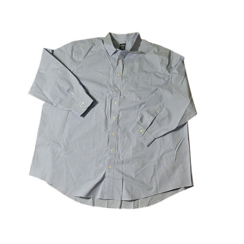 Brooks Brothers Gingham Dress Shirt Non-Iron Stretch Supima Cotton 20 36/37