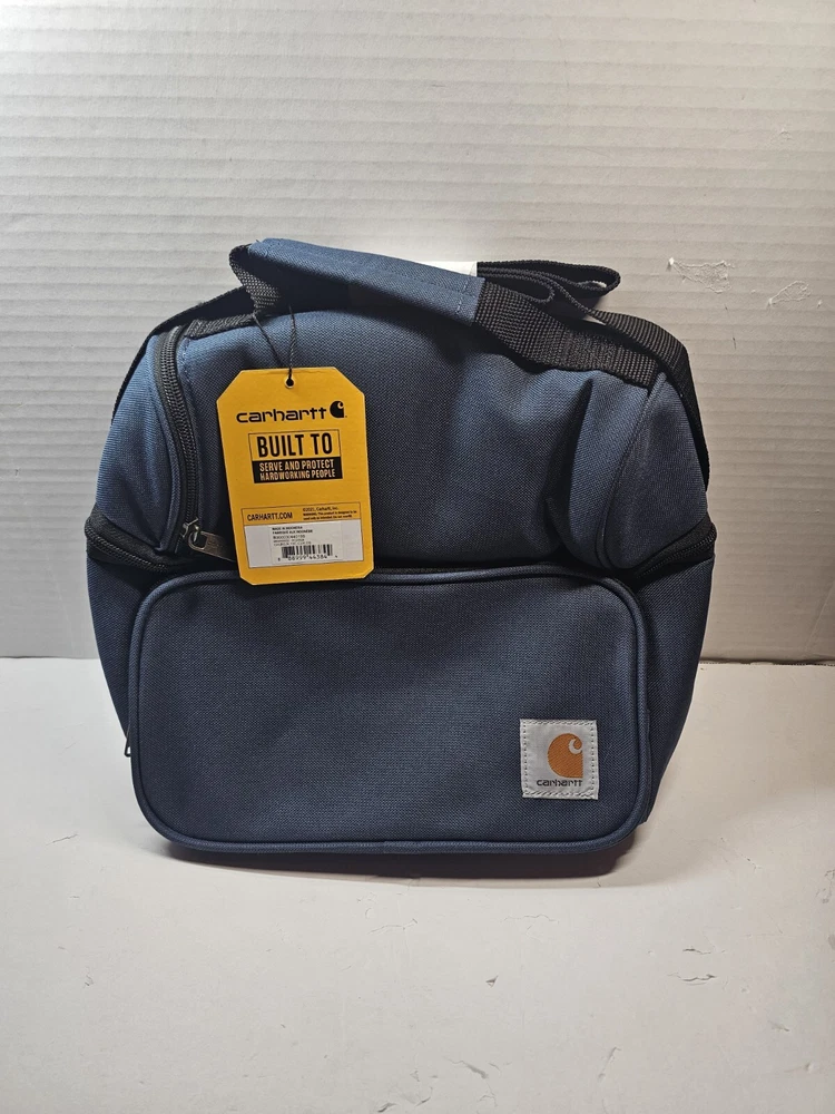 Carhartt Insulated 12 Can Two Compartment Lunch Cooler Blue. New. # C10304