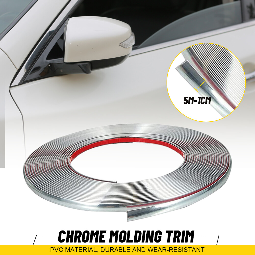 Universal Trunk Chrome Molding Trim Wide Automotive Body Side Bumper Strip