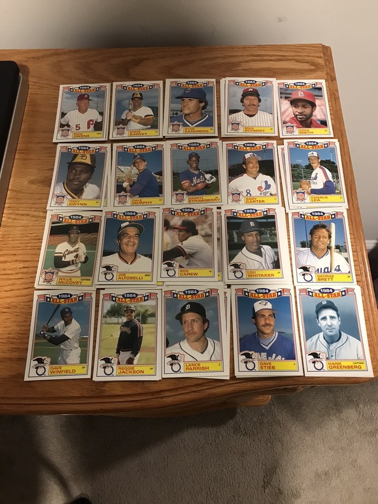 1985 Topps All-Star Glossy Insert Set Lot of 53 - Includes Ripken & Sandberg