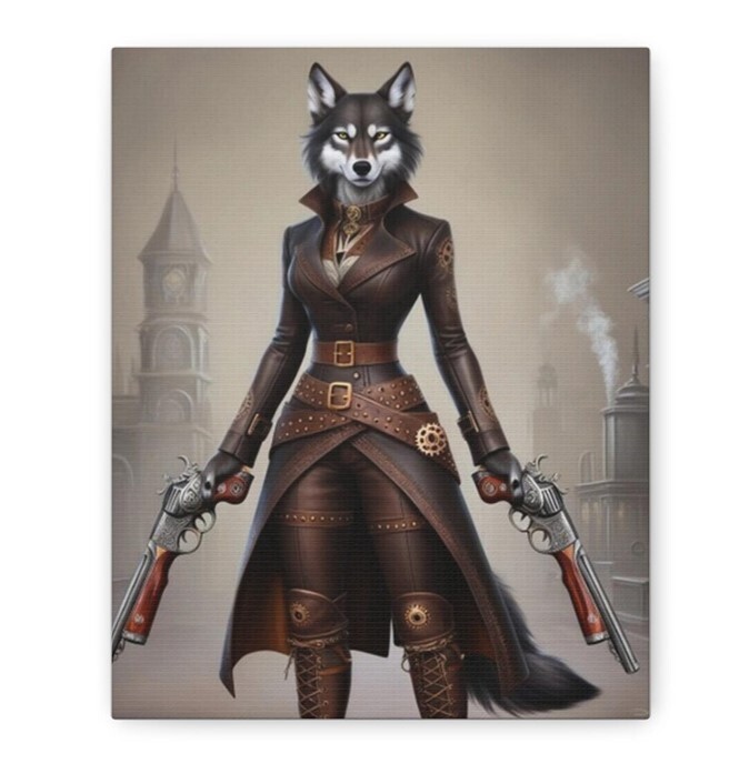 Dual Wield Wolf Fantasy Wall Art for Home Decor Lovers