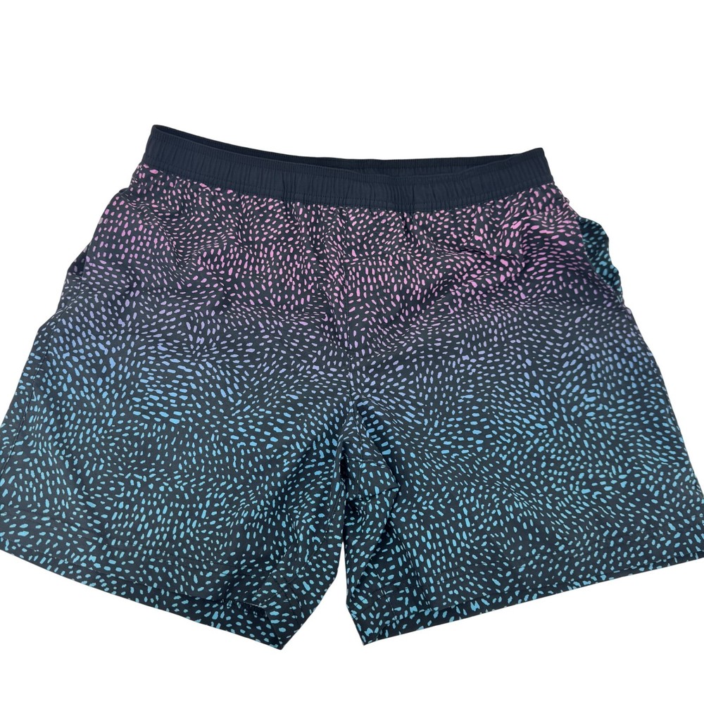 Chubbies Men's Large Black  Gradient Print Athletic Shorts 5.5 Inseam