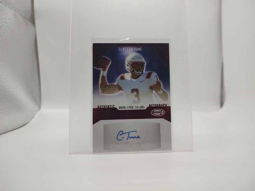 Clayton Tune 2023 Sage Aspire Football Auto RC Cardinals