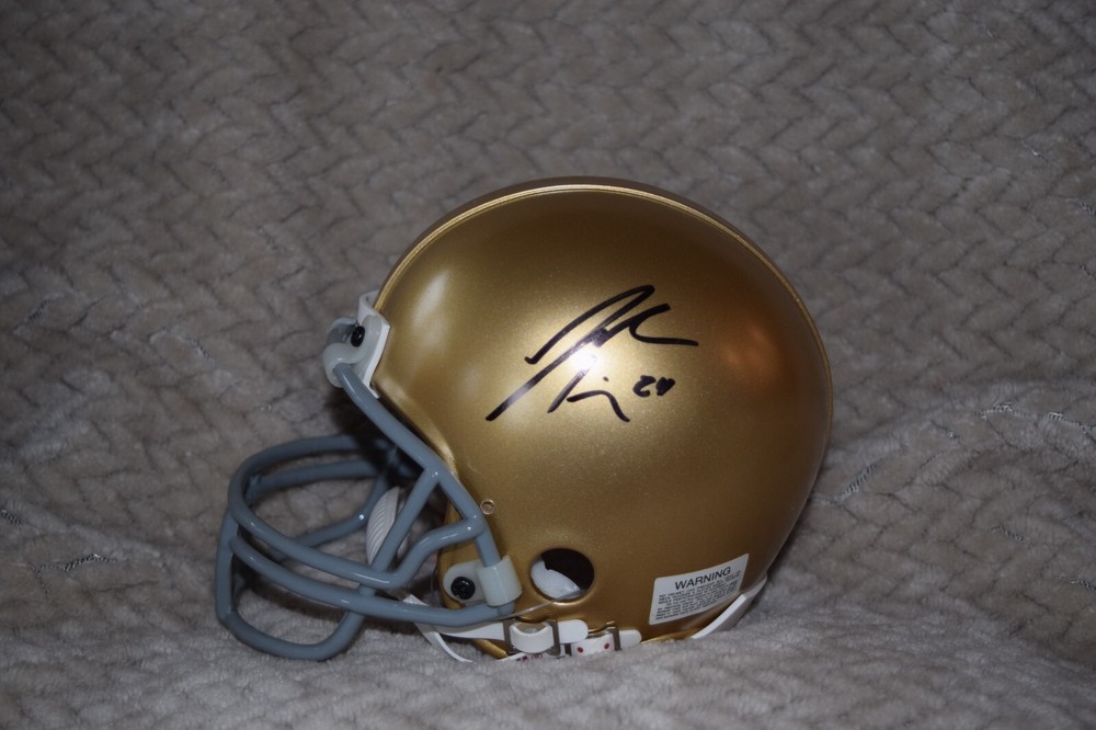 JACK KISER NOTRE DAME FIGHTING IRISH SIGNED/AUTOGRAPHED MINI HELMET W/COA