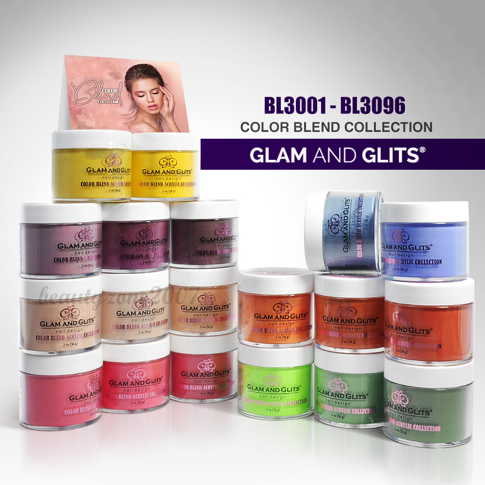 Glam and Glits Acrylic Nail Powder COLOR BLEND Collection 2oz BL *Choose any 1*