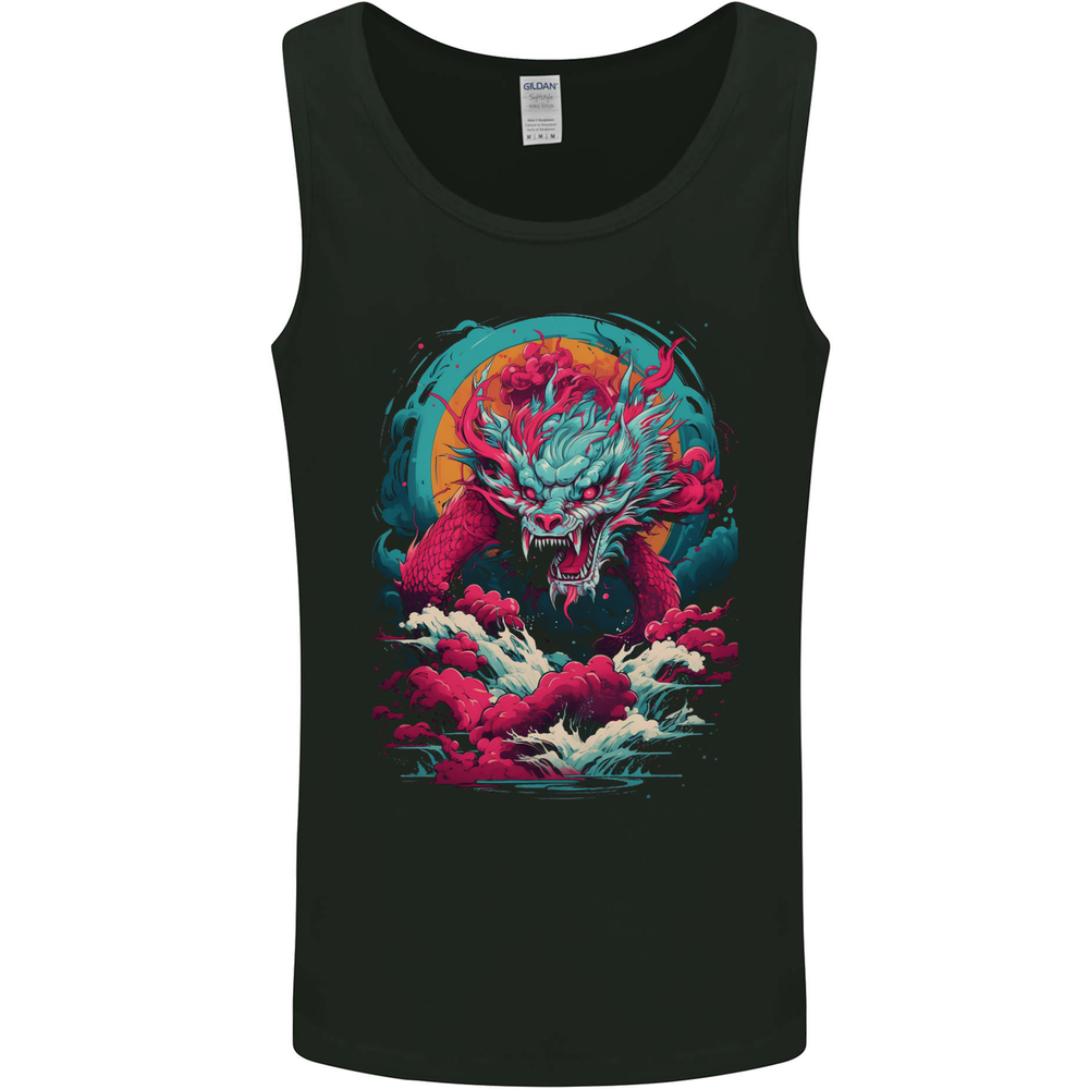 Fantasy Fire Dragon 6 Mens Vest Tank Top