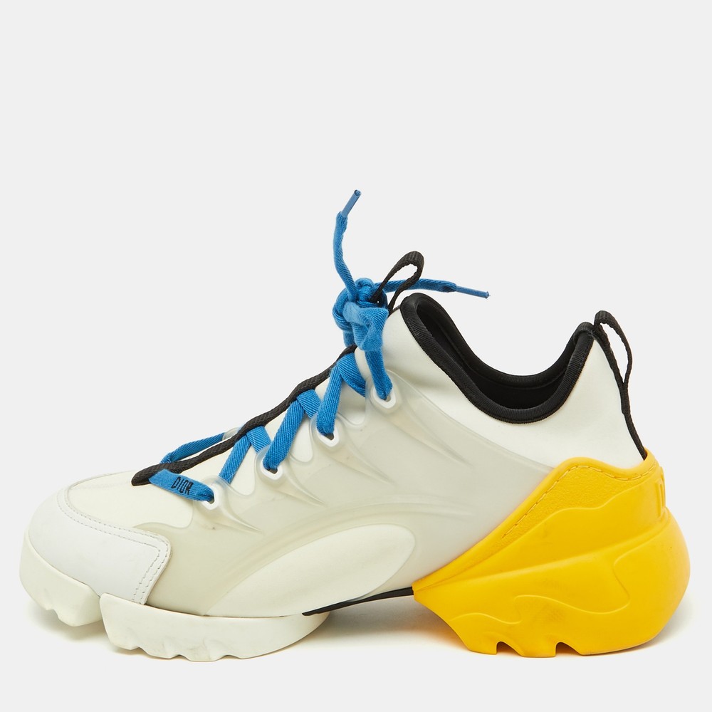 Dior Multicolor Neoprene Rubber D-Connect Sneakers Size 37.5