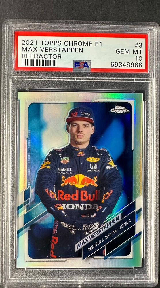 2021 MAX VERSTAPPEN Topps Chrome F1 #3 PSA 10 Gem Mint Card