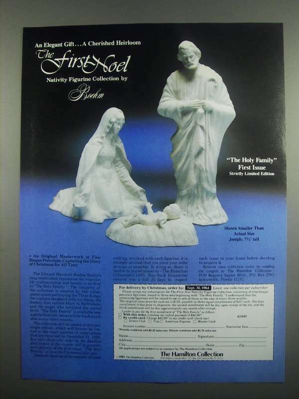 1984 Boehm The Holy Family Porcelain Ad