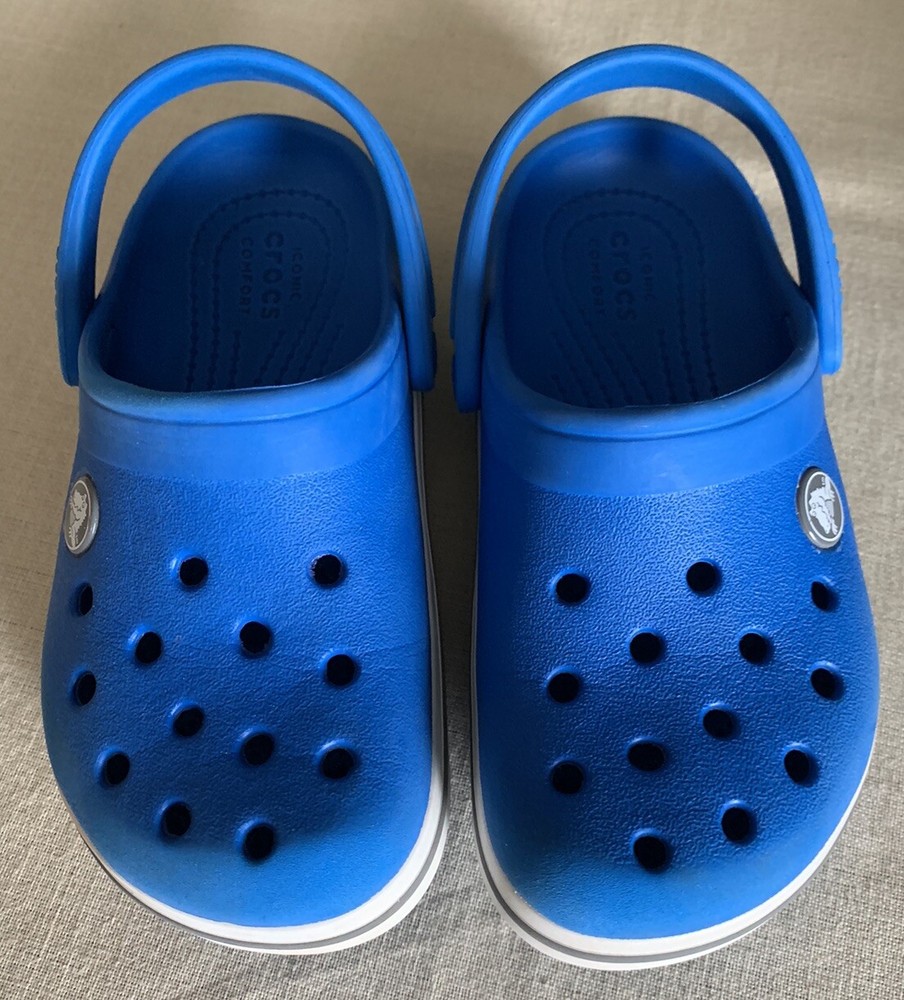 Blue Crocband Foam Clogs for Kids Size 11 Medium