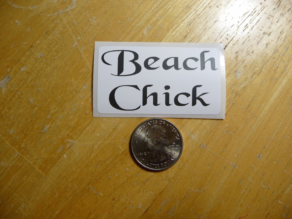 Beach Chick Sticker Decal Bulk Pack 1 to 50 Count