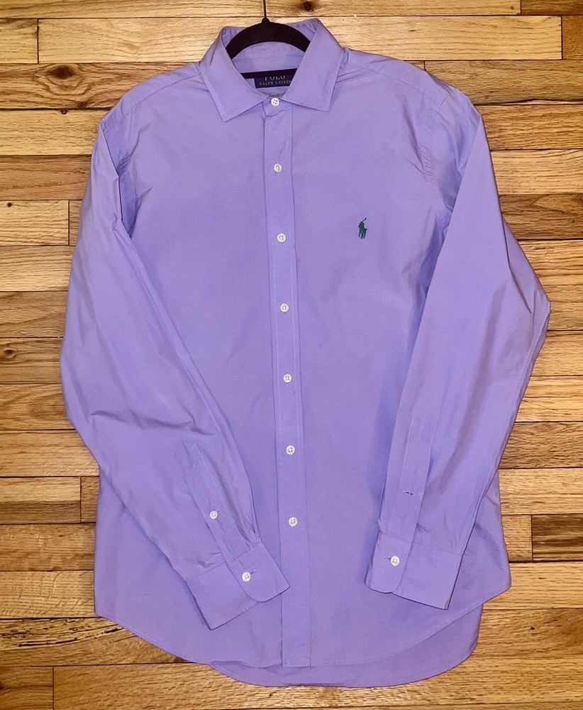 Men's Polo Ralph Lauren Purple Dress Shirt. Size Medium.