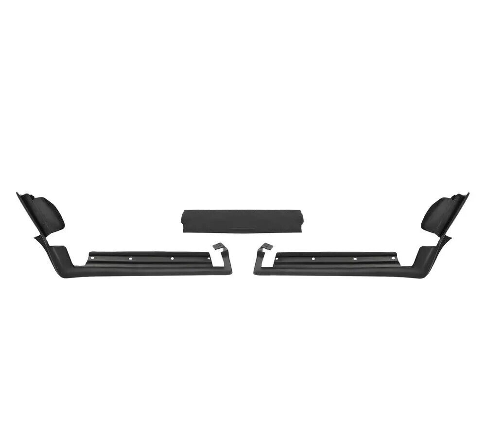1980-1985 Cadillac Seville Black Fiberglass Rear Bumper Filler Set - 3 Pcs