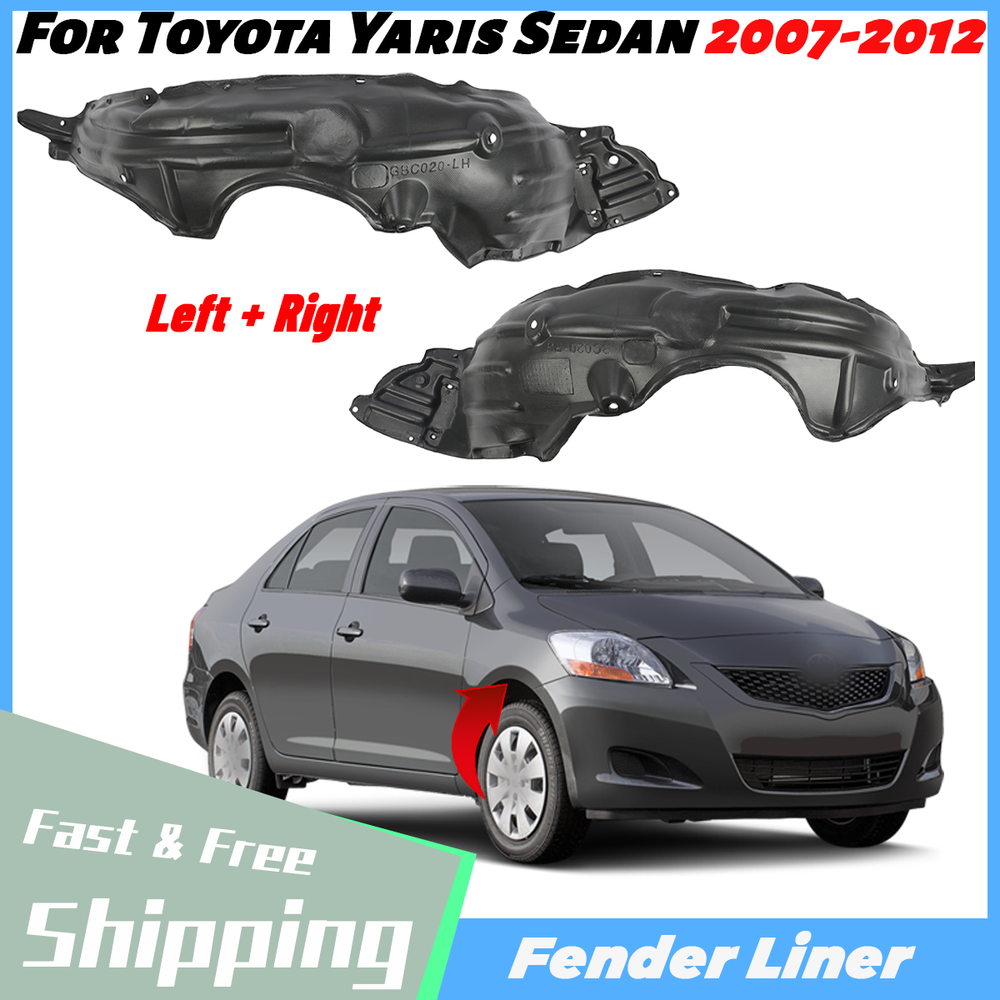 Fender Liner For 07-12 Toyota Yaris Sedan Front Left & Right TO1250120 TO1251120