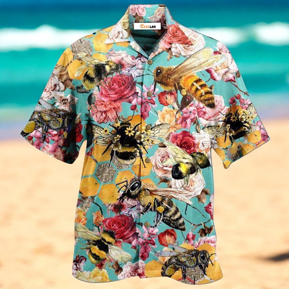 Bee Let Gorgeous Roses Hawaiian Shirt - Beautiful Floral Design for Stylish Summer Fashion