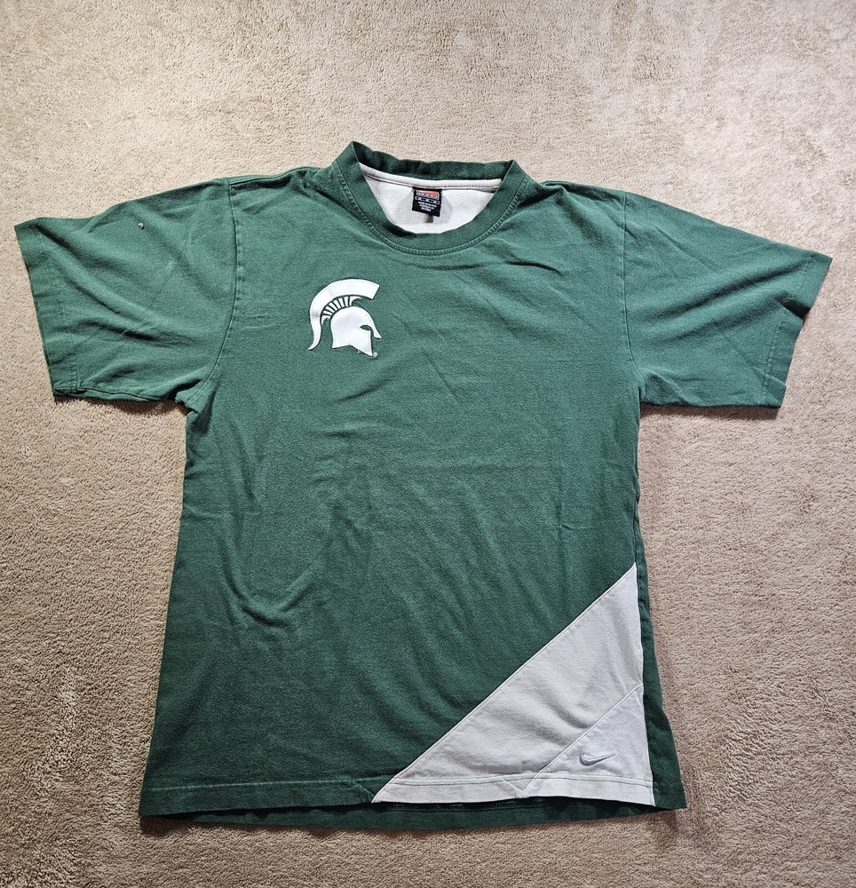 Michigan State Spartans Nike Embroided Y2K Shirt NCAA Size Medium FAST SHIPPING