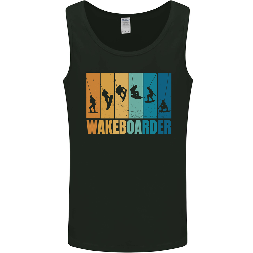 Wakeboarder Water Sports Wakeboarding Mens Vest Tank Top