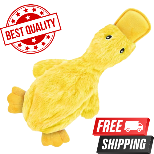 Crinkle Dog Toy for Small, Medium, and Large Breeds, Cute No Stuffing Duck with