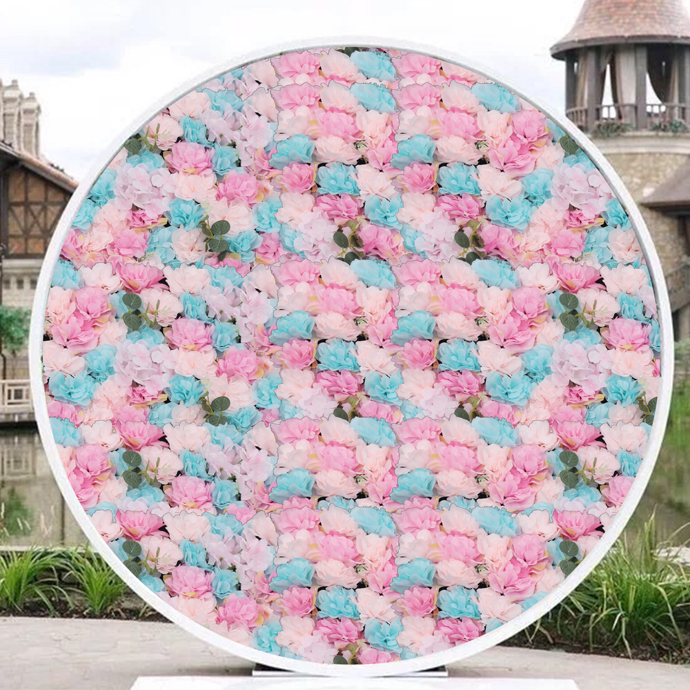 12pcs Artificial Flower Wall Rose Floral Panel Backdrop Decor for Party Wedding