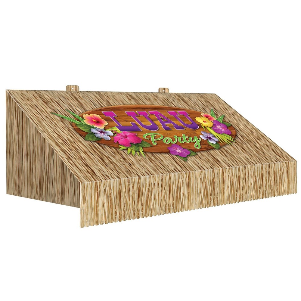 Beistle 3D Tiki Bar Awning Wall Decoration for Luau Party Supplies