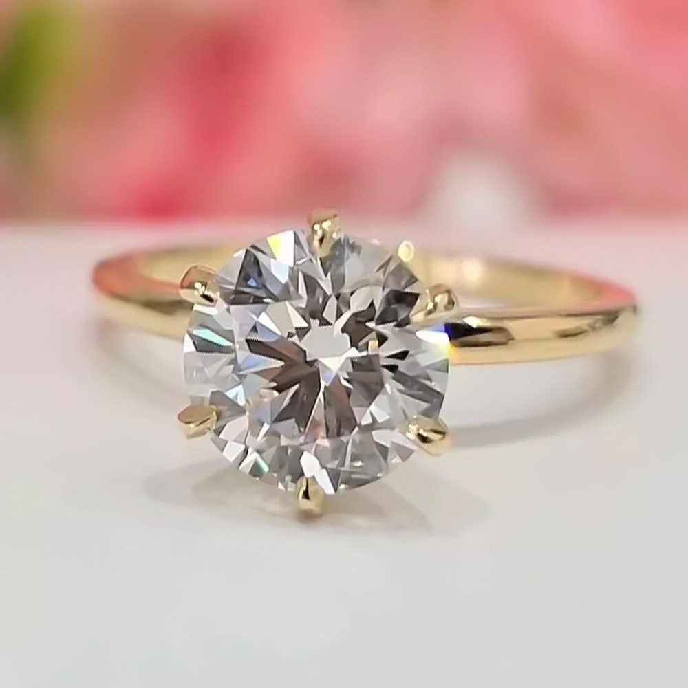 Certified 3.40 Ct Pear Cut White Diamond Solitaire Statement Ring 925 Silver