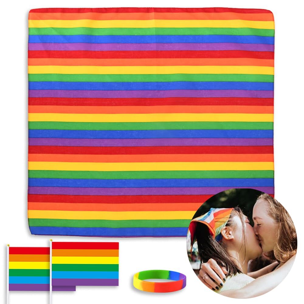 LGBTQ+ Rainbow Tie-Dye Pride Bandana Unisex Scarf Colorful Design-image