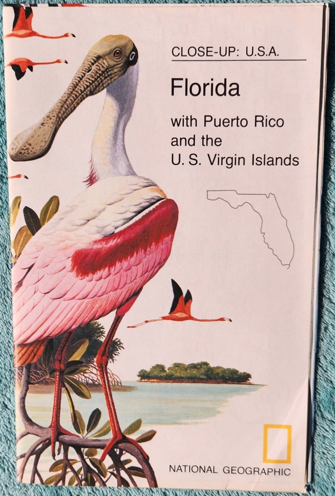 1973 Florida, Puerto Rico & The US Virgin Islands 22 x 35